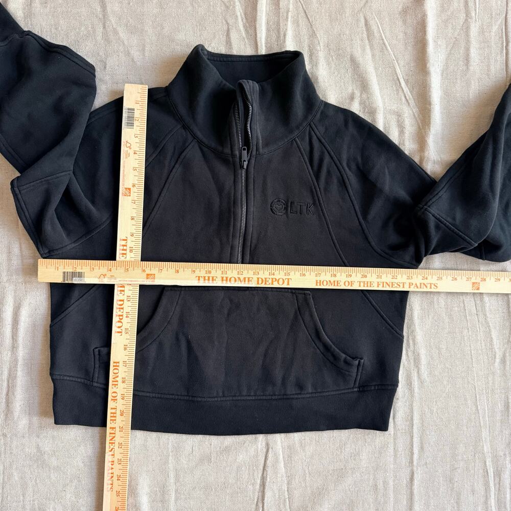 Lululemon Sweatshirt Womens M/L Scuba Quarter Zip Pull Over Cropped Thumb Holes - Picture 4 of 11